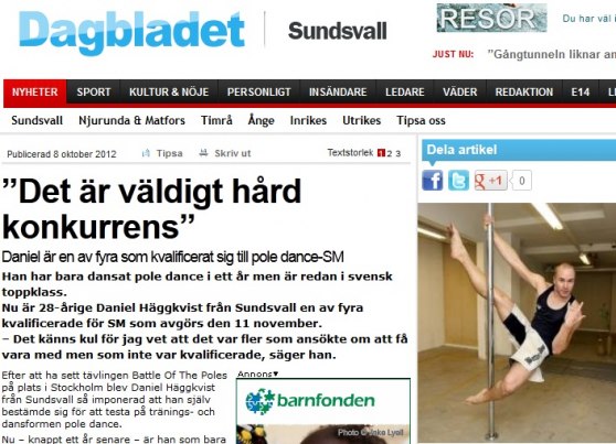 Sundsvalls dagblad skriver om Daniel Häggkvist